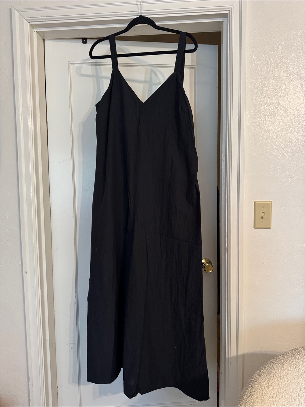 Marine Layer Black V-Neck Sleeveless Jumpsuit